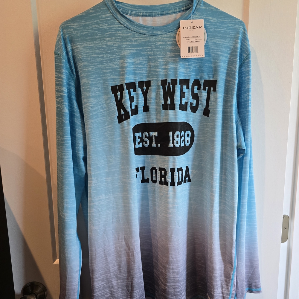 Ingear Blue and Gray Key West Long Sleeve Shirt